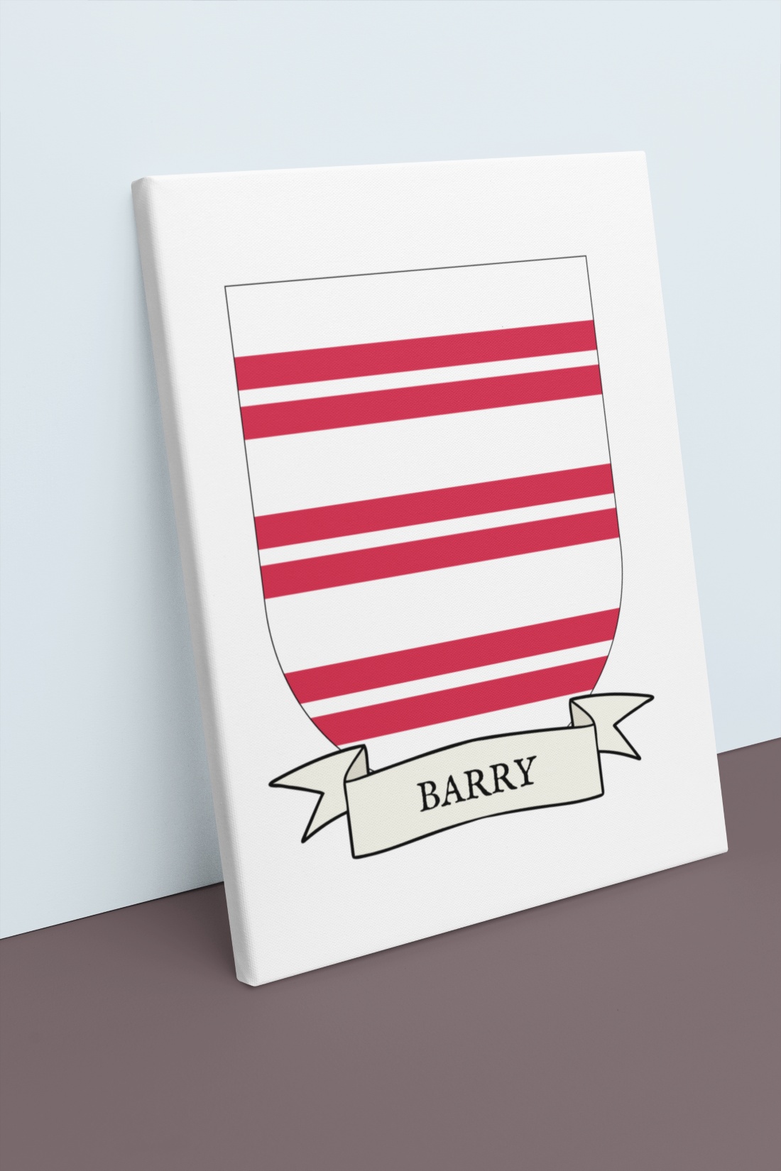 Barry Coat of Arms Canvas Wall Art