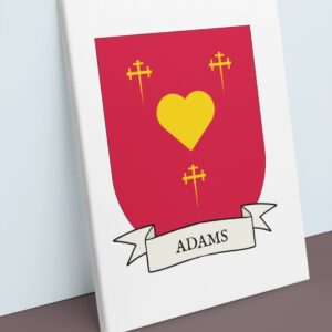 Adams Coat of Arms Canvas Wall Art