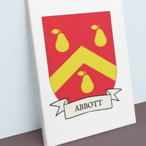 Abbott Coat of Arms Canvas Wall Art