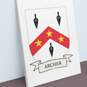 Archer Coat of Arms Canvas Wall Art