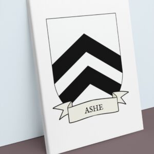 Ashe Coat of Arms Canvas Wall Art