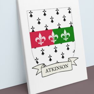 Atkinson Coat of Arms Canvas Wall Art