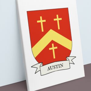 Austin Coat of Arms Canvas Wall Art