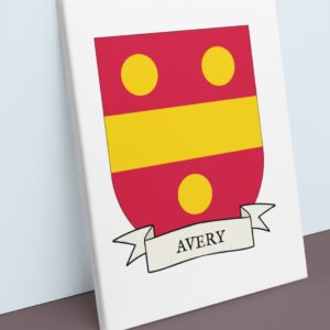 Avery Coat of Arms Canvas Wall Art