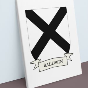 Baldwin Coat of Arms Canvas Wall Art