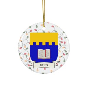 King Family Coat of Arms Christmas Tree Ornament