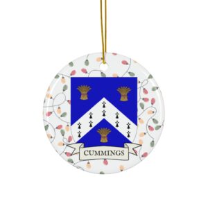 Cummings Family Coat of Arms Christmas Tree Ornament