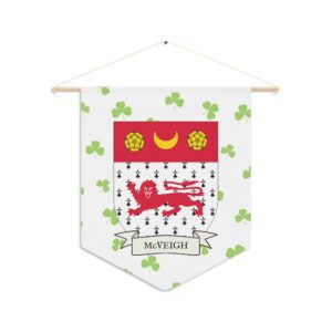 McVeigh Family Coat of Arms Indoor Pennant