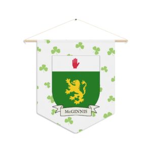 McGinnis Family Coat of Arms Indoor Pennant