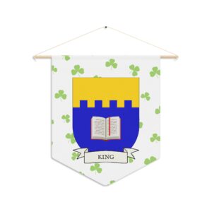 King Family Coat of Arms Indoor Pennant
