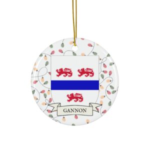 Gannon Family Coat of Arms Christmas Tree Ornament