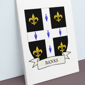 Banks Coat of Arms Canvas Wall Art