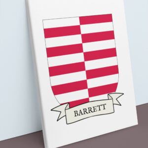 Barrett Coat of Arms Canvas Wall Art