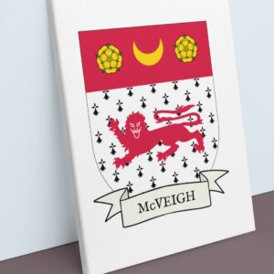McVeigh Coat of Arms Canvas Wall Art