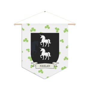 Neilan Family Coat of Arms Indoor Pennant