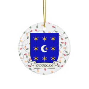 O'Duggan Family Coat of Arms Christmas Tree Ornament