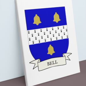 Bell Coat of Arms Canvas Wall Art
