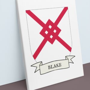 Blake Coat of Arms Canvas Wall Art