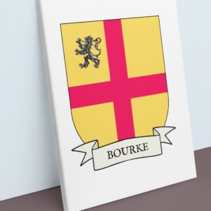 Bourke Coat of Arms Canvas Wall Art