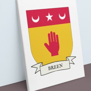 Breen Coat of Arms Canvas Wall Art