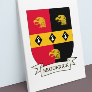 Broderick Coat of Arms Canvas Wall Art