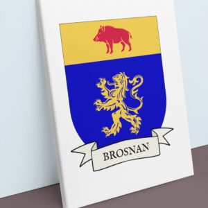 Brosnan Coat of Arms Canvas Wall Art