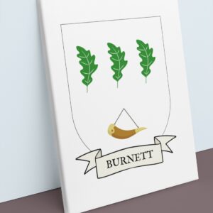 Burnett Coat of Arms Canvas Wall Art