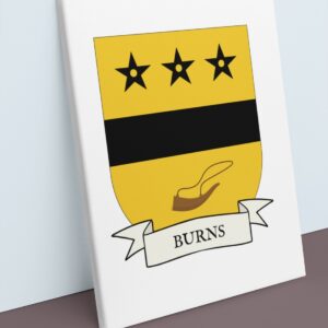 Burns Coat of Arms Canvas Wall Art