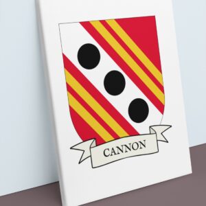 Cannon Coat of Arms Canvas Wall Art