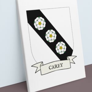 Carey Coat of Arms Canvas Wall Art