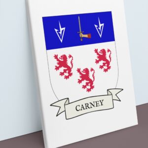 Carney Coat of Arms Canvas Wall Art