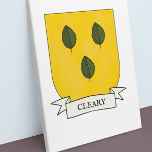 Cleary Coat of Arms Canvas Wall Art