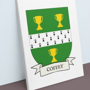 Coffey Coat of Arms Canvas Wall Art