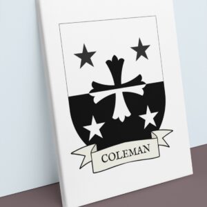 Coleman Coat of Arms Canvas Wall Art