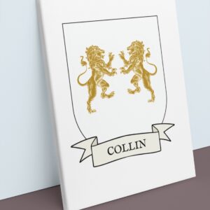 Collin Coat of Arms Canvas Wall Art