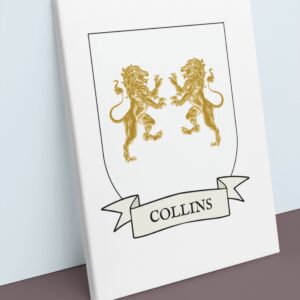 Collins Coat of Arms Canvas Wall Art