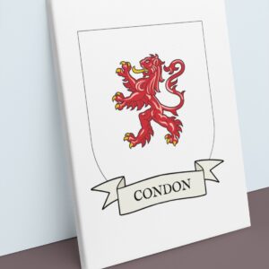 Condon Coat of Arms Canvas Wall Art