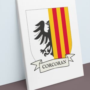 Corcoran Coat of Arms Canvas Wall Art