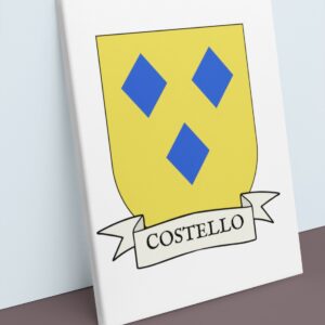 Costello Family Coat of Arms Canvas Wall Art