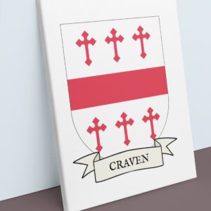 Craven Coat of Arms Canvas Wall Art