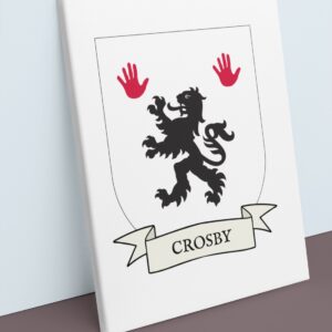 Crosby Coat of Arms Canvas Wall Art