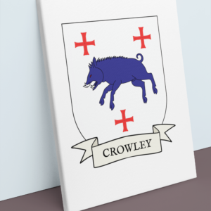 Crowley Coat of Arms Canvas Wall Art