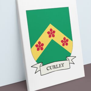 Curley Coat of Arms Canvas Wall Art