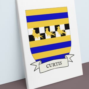 Curtis Coat of Arms Canvas Wall Art