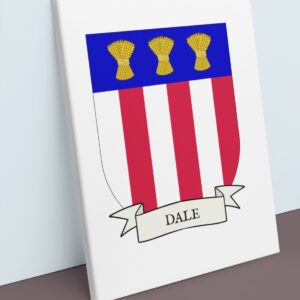 Dale Coat of Arms Canvas Wall Art