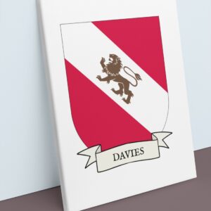 Davies Coat of Arms Canvas Wall Art