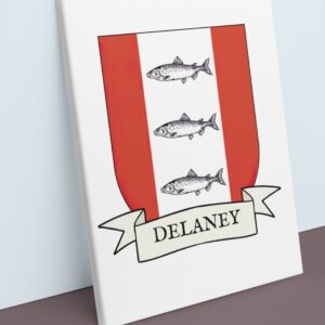 Delaney Coat of Arms Canvas Wall Art