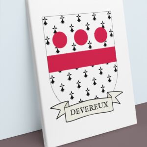 Devereux Coat of Arms Canvas Wall Art