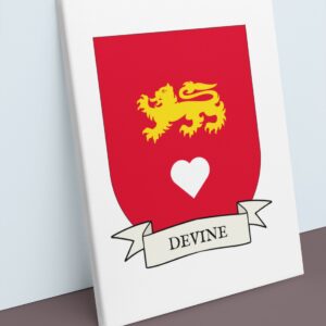 Devine Coat of Arms Canvas Wall Art