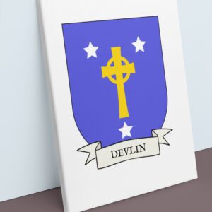 Devlin Coat of Arms Canvas Wall Art
